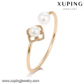 51734 Wholesale beautiful jewelry gold plated colorful pearl bangle for women